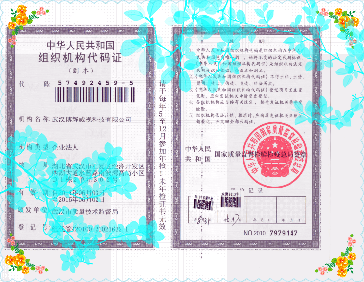 湖北安防監控公司博輝威視資質(zhì)